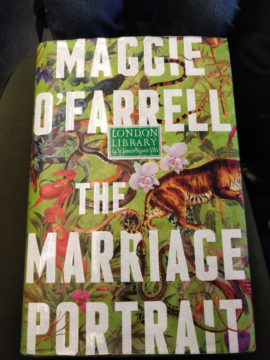Couldn't have picked a better day to borrow Maggie O'Farrell's @WomensPrize shortlisted novel #TheMarriagePortrait from @TheLondonLib! Fashionably late to the party, but I can't wait to get stuck in 📚