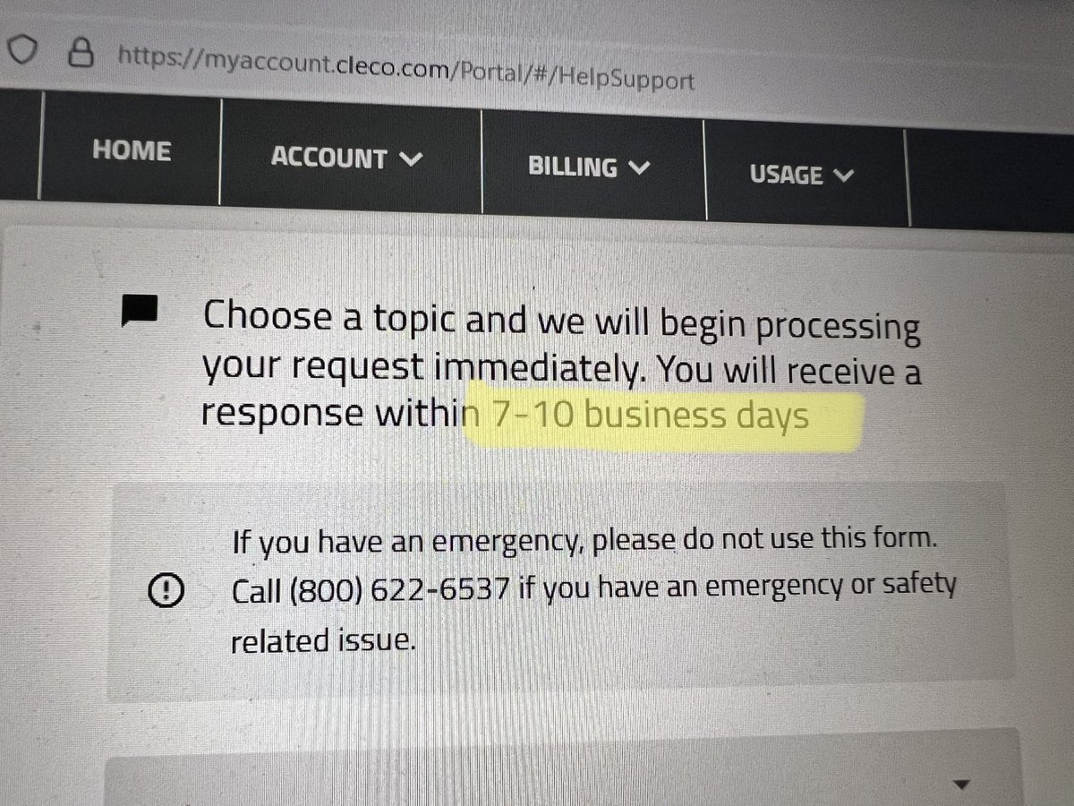 Cleco is a failure at customer service.  They disconnect at their discretion (perhaps a payment snafu with a CPA).  They make no contact attempt.  You cannot *call* them.  The customer cannot fire them. They destroy productivity. @ClecoPower