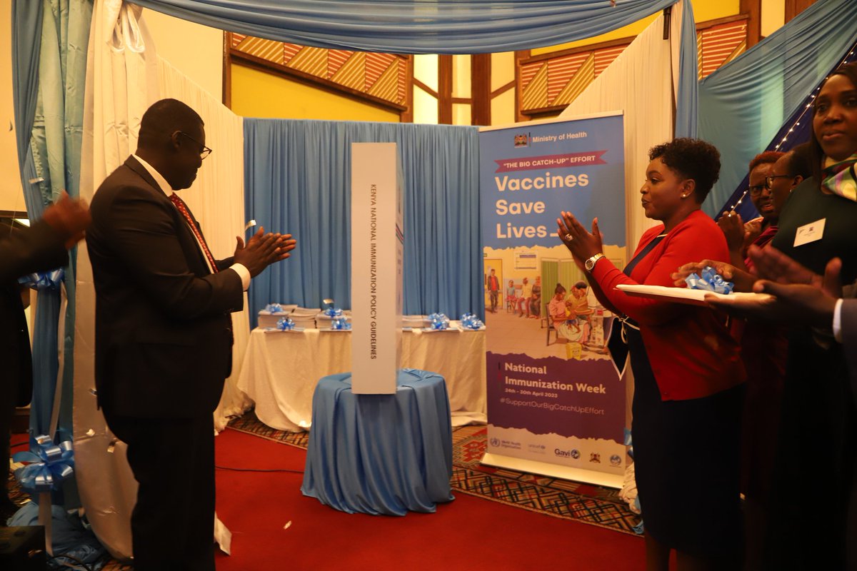 VaccinesKenya's tweet photo. As we mark National Immunization Week 2023, let's celebrate our past achievements while focusing on reaching the last child. I urge county governments to allocate resources for immunization operations and strengthen the primary health care system,  CS Nakhumicha said. https://t.co/HABMwjZAuj