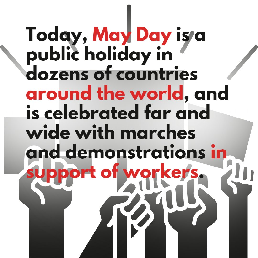 🚩#MayDay 🚩 is an occasion to celebrate the historic struggles and achievements of the international #workingclass.