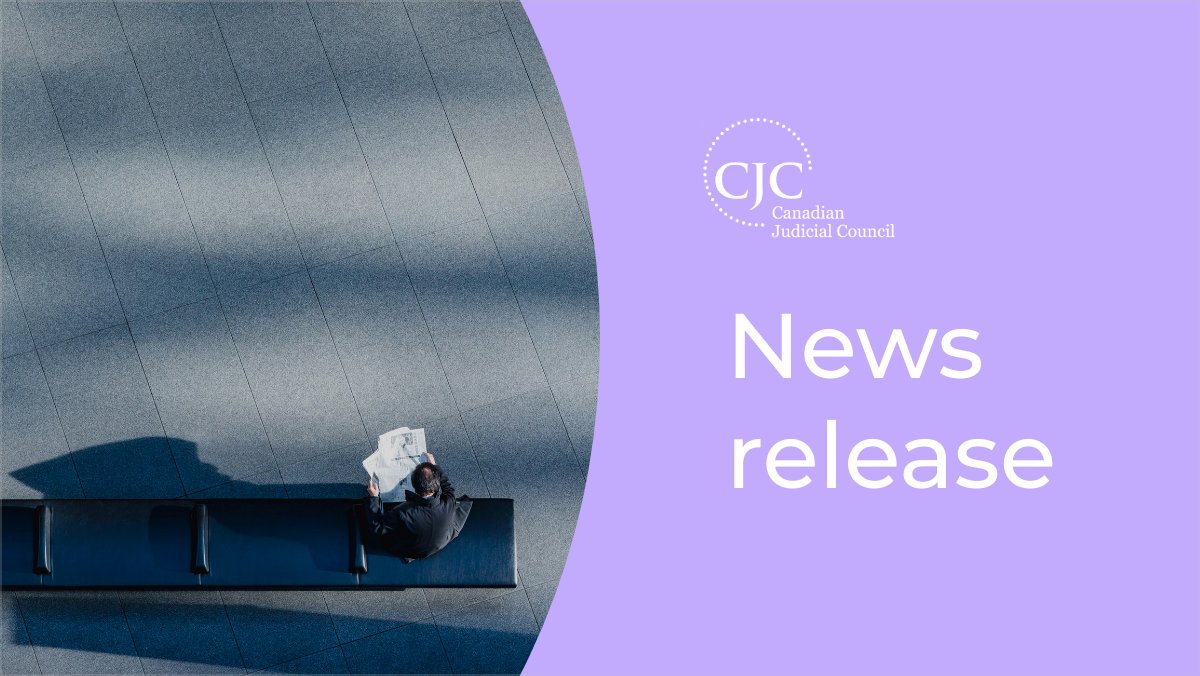 CJC_CCM's tweet photo. NEWS RELEASE - The Canadian Judicial Council Reports on its Annual Spring Meeting
https://t.co/SilRkwOGBw https://t.co/SPPpkS0KVE
