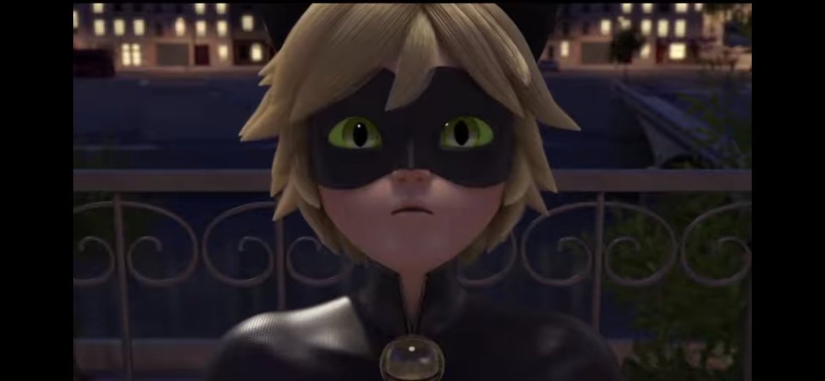 therealladynoir's tweet photo. He was already in love with marinette here and not even he can deny it. 
His face changes 
He's absolutely mesmerised 
Mlb s5 helps understand he's been in love since s5
#MARICHAT 
#MiraculousLadybug https://t.co/hVvUQvhD7Q