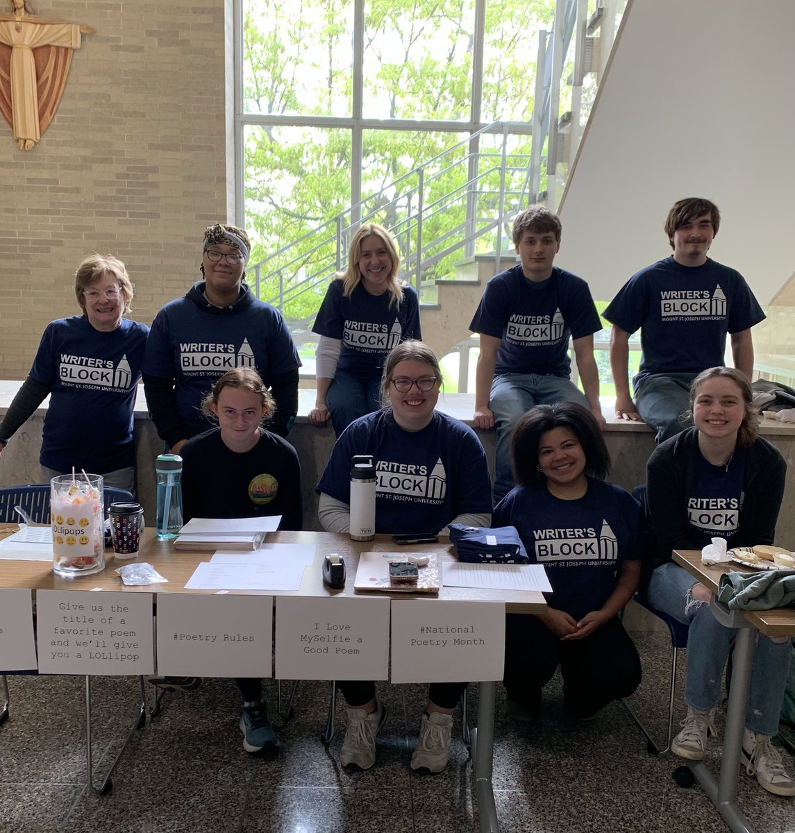 Editmywork's tweet photo. Thank you to my Lions-on-Line Staff and my Writer’s Block Students for making all my #NationalPoetryMonth dreams come true. https://t.co/C6g1dSI3xR