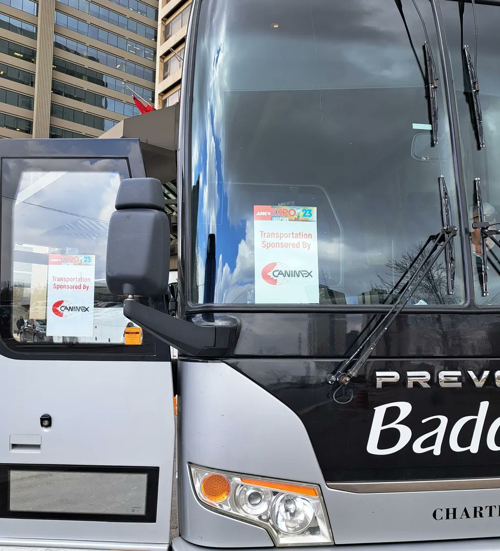AMCshortlinecda's tweet photo. Special thank you to @GroupeCanimex for sponsoring our transportation for today, providing an essential service for our participants. Also, we wish to acknowledge #WorkForceCapitalCorp who sponsored the Expo 2023: INSPIRE bus snacks! #CdnAg #AMCExpo23 #AMCExpo2023 https://t.co/zBz17Tony2