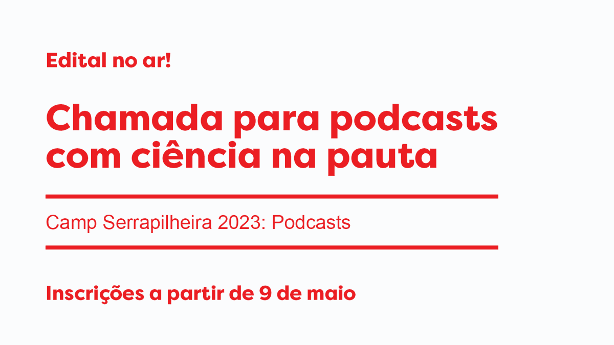 🤩O Serrapilheira lança nesta quarta-feira, 26, chamada pública para apoiar podcasts brasileiros que tenham a ciência na pauta. Até oito candidatos serão selecionados para participar de um programa de treinamento e receber até R$ 50 mil para a produção de uma temporada. 🧵👇