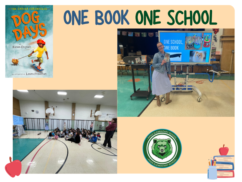 Piperbears kicked off OBOS being introduced to Dog Days . Way to go @LitTeach100 for organizing ! Looking  forward to seeing students & families reading together. 
#wearepiper #somospiper #d100inspires