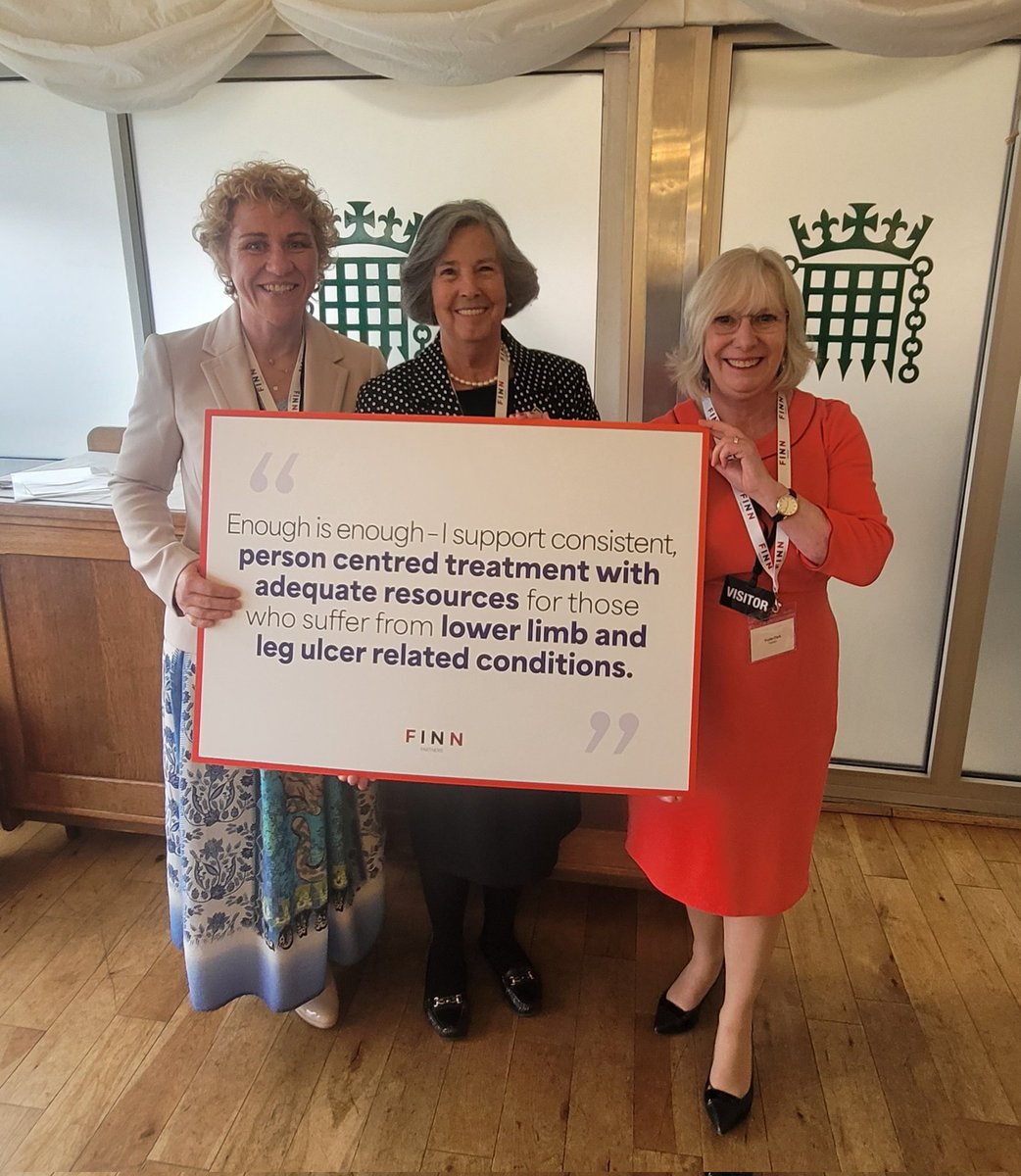 Thank you to Ellie Lindsay <a href="/LindsayLegClub/">Lindsay Leg Club Foundation</a> for organising this event in Westminster to shine a light on the hidden problem of leg ulceration, and to Trudie Young <a href="/WWIC_Wales/">Welsh Wound Innovation Centre (WWIC)</a> who shared her valuable knowledge &amp; experience. <a href="/TVNAI2/">Tissue Viability Nurses Association of Ireland</a>