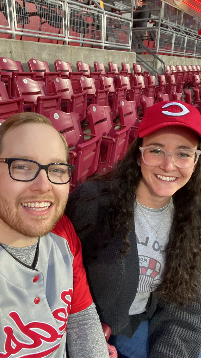 We had a blast watching the <a href="/Reds/">Cincinnati Reds</a> win last night! ⚾️❤️ Not pictured: my husband juggling on the kiss cam.