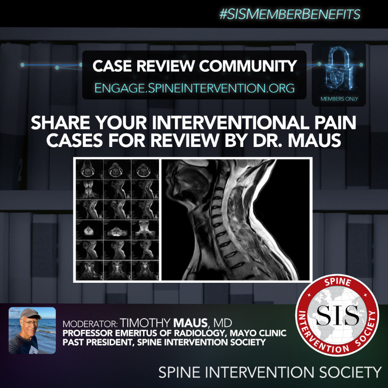 IPSISMed's tweet photo. Have you had confounding #InterventionalPainMedicine cases where you saved the images? Email membership@spineintervention.org and you and your work can be featured. Members stream over 100 subject-indexed videos in the community. #SISMemberBenefits #SISEducation