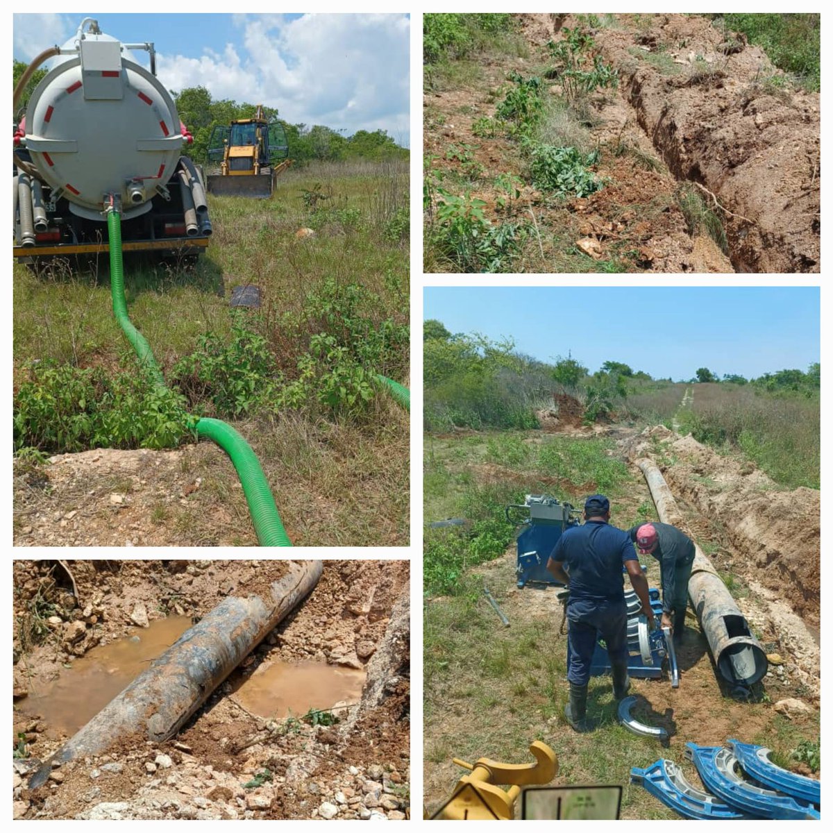 Nuestra #EAAOeste realiza trabajos de apoyo a la rotura de la conductora en el municipio Santa Cruz del Norte #Mayabeque #ALaPatriaManosYCorazon