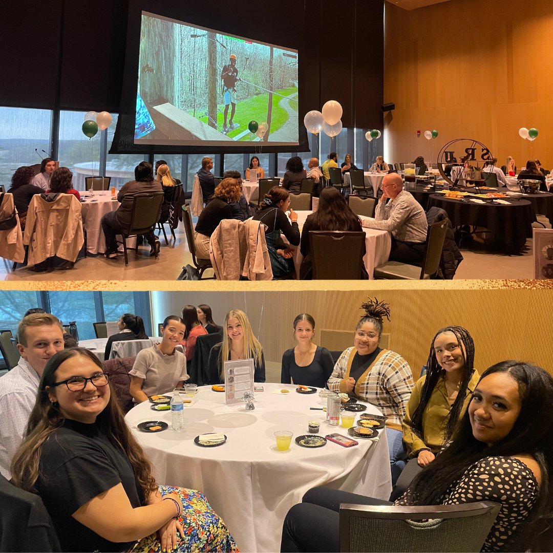 sru_ocel's tweet image. Last night, the Bonners held their Spring 2023 Presentation of Learning Ceremony! 👏

There were four Capstone Presenters: Nybert Samuels, Jaeden Chapman, Kimberly Wilsoncroft, and Alexandra Chilson. We’re proud of their accomplishments!✨

#bonnerleaders #sru #community #OCEL
