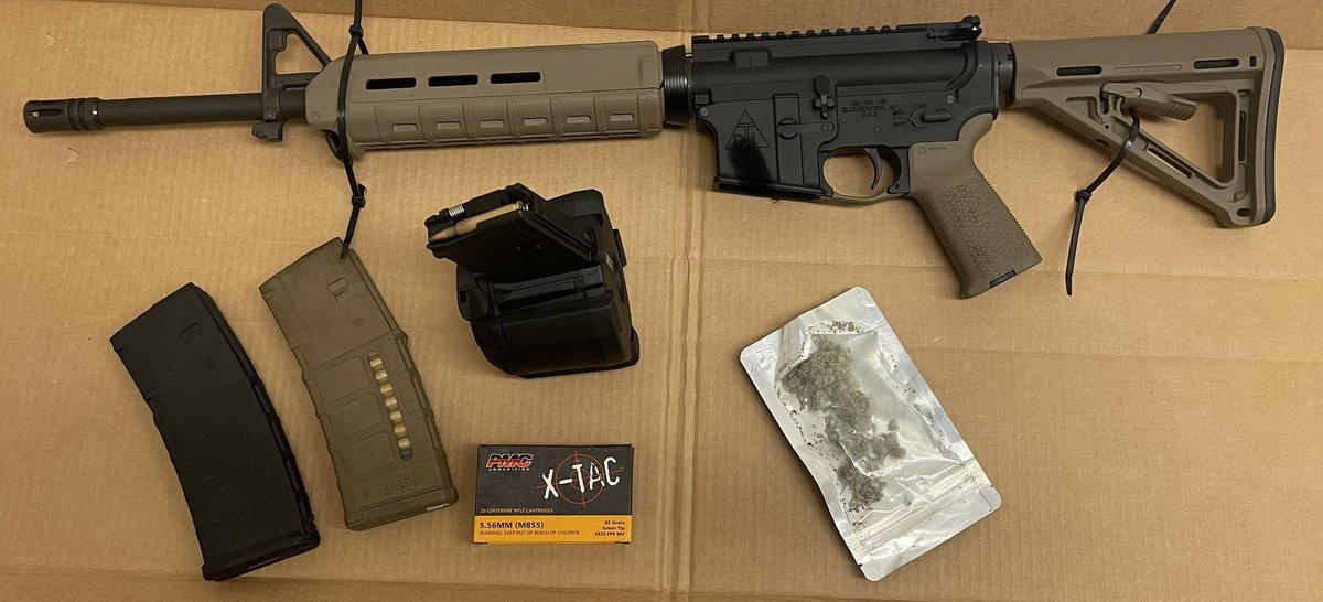 ParkPolice's tweet image. Last night officers encountered a suspicious vehicle at the Cabin John Tennis Center after hours. Officers observed loaded rifle magazines on the floorboard, a search of the vehicle yielded an AR-15 style rifle. The driver was prohibited from possessing a firearm and was arrested