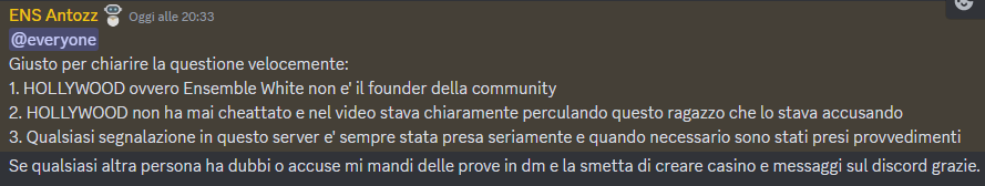 suynsfps's tweet photo. Ecco la giustificazione da parte di uno staff del team , vedremo quando verra bannato cosa diranno 🤡💀 https://t.co/aIK07Jvwzu