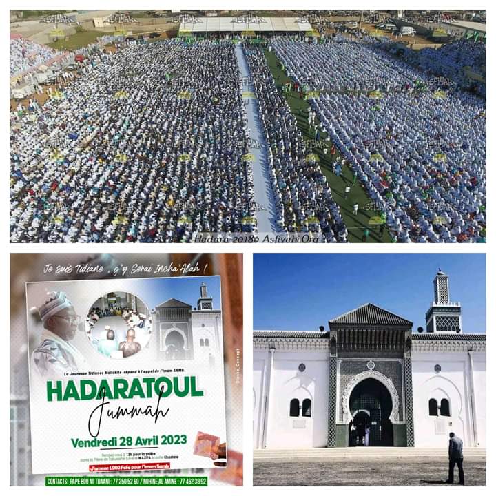 📌 Grand Hadaratoul Jummah à la grande Mosquèe de Dakar apres la prière du vendredi 28 Avril 2023 Inch'Allah ❤️