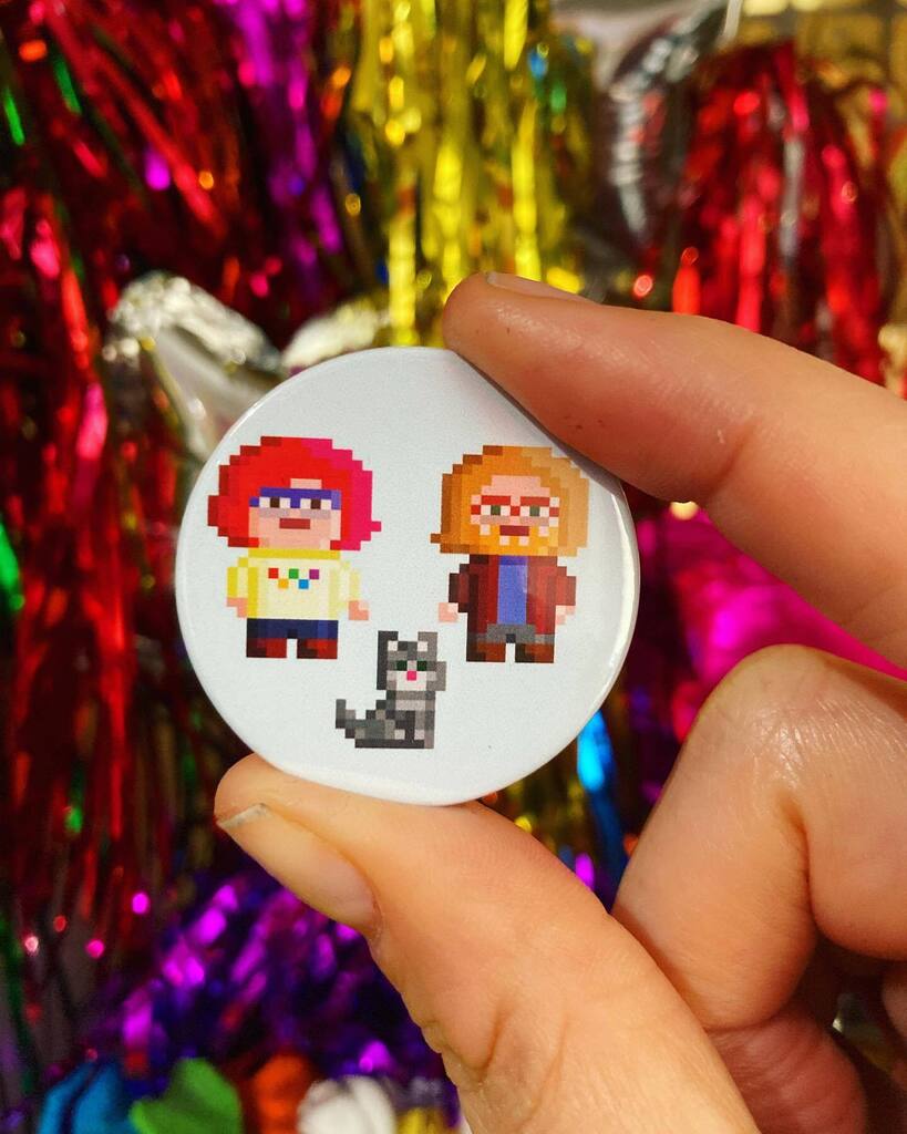 Did you know I’m not the only creative one in the Pickle household? He doesn’t like to admit it but Mr Pickle @lukeabeale is super creative and does these little pixel guys (mainly he does them of millions of X-men for fun!) and we had these as badges fo… instagr.am/p/CrgiVIsoOpF/