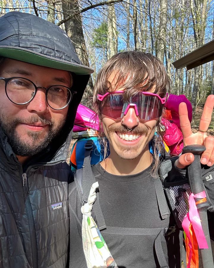dapwell's tweet photo. My main man @dadrasnyc is walking/hiking the Appalachian trail. Mile 400 - Tennessee. He’s being glommed onto by campsite randos with names like Pyro, Chex Mix, Homer, Sun God, etc. —G-d bless. https://t.co/UJPkGqPD31