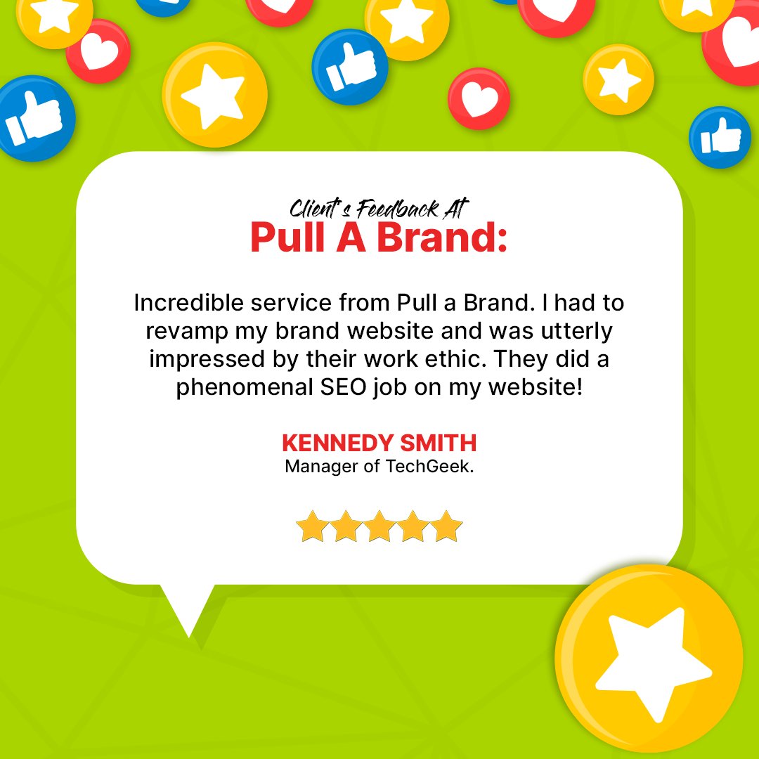 pullabrand's tweet image. These words motivate us for more. We are happy to see our clients flourish in their respective industries. PullABrand always prioritizes customer satisfaction above anything else.
#ClientSuccess #IndustryLeaders #CustomerSatisfaction #PullABrandSuccess #FlourishingBusinesses