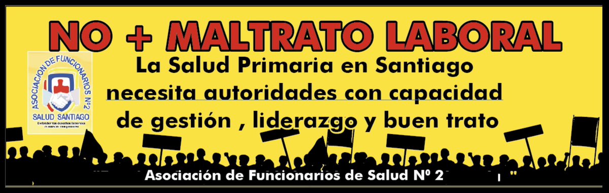 asoc_dos's tweet photo. “NO + MALTRATO LABORAL” en dirección de salud municipalidad de Santiago. https://t.co/a9M2rwWPSl
