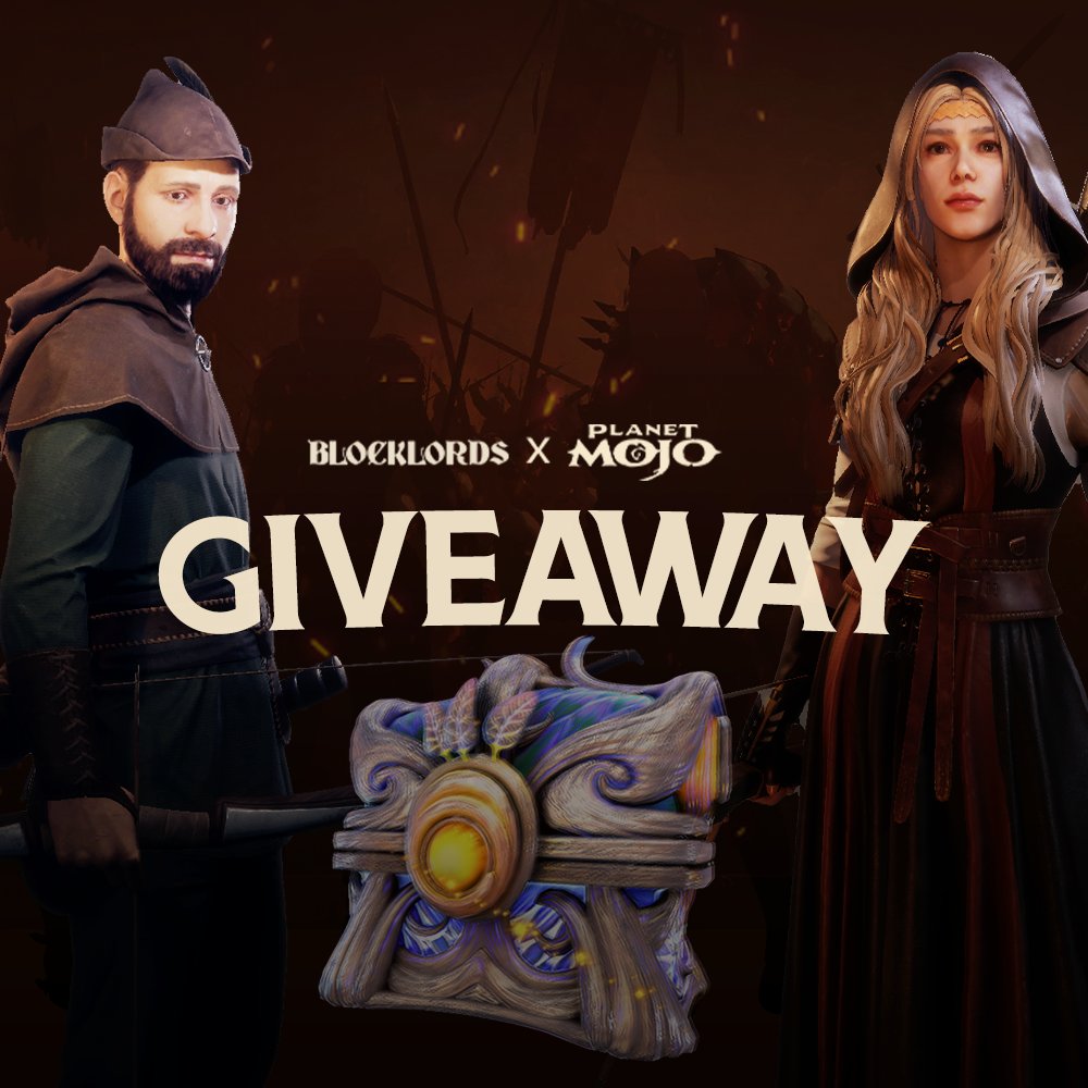 BLOCKLORDS's tweet photo. BLOCKLORDS 🤝PLANET MOJO
We've teamed up with our friends @WeArePlanetMojo to giveaway x20 Tier 1 Mojo Whitelist Spots and x20 BLOCKLORDS Hunters!
To enter:
1️⃣ Like and Retweet
2️⃣ Tag 3 friends
3️⃣ Register here: https://t.co/Vkq6ZeqvJj

Good luck! https://t.co/qzSwhwXyYv