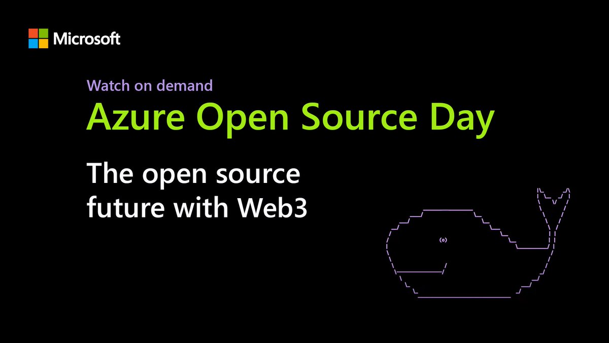 MSDevNo's tweet photo. Watch this on demand session about the open source future with Web3. Learn about DevOps best practices on Web3, developing Web3 solutions, current trends, and how organizations are integrating Web3 solutions into their businesses. #AzureOpenSource https://t.co/8aovyxOYw2 https://t.co/bwhJF2SGQS