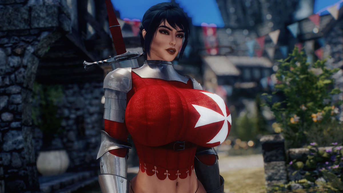 SnipityS's tweet photo. Perfectly functional, battle ready, warrior's attire . . . right?  >_>;
#SkyrimSE #NSFW https://t.co/azkWK68qce