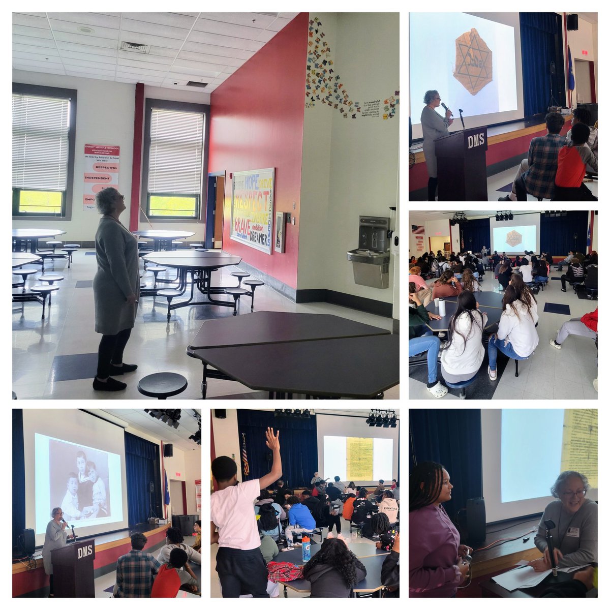 "You, too, become part of the story. You are a witness." Thank you, Ms. Brod, for sharing your family's story. We will never forget.
<a href="/DerbyMiddle_CT/">Derby Middle School</a> <a href="/ctvoicesofhope/">Voices of Hope</a>