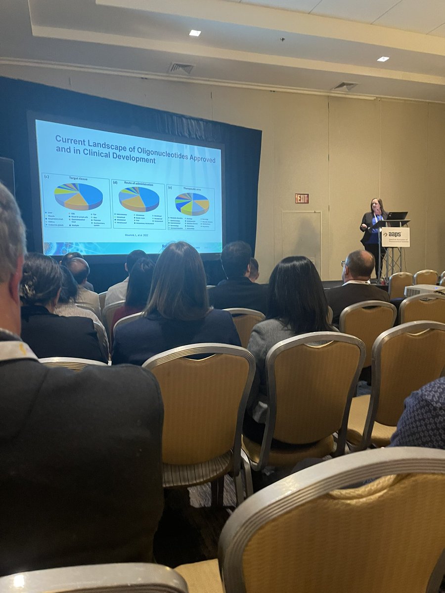 stoyoy's tweet photo. Going out with a bang! @BioAgilytix own Liz Nolff giving the last talk of @AAPSComms #NBC2023 #HybridizationAssays #oligo https://t.co/1HXjJ0rSaK