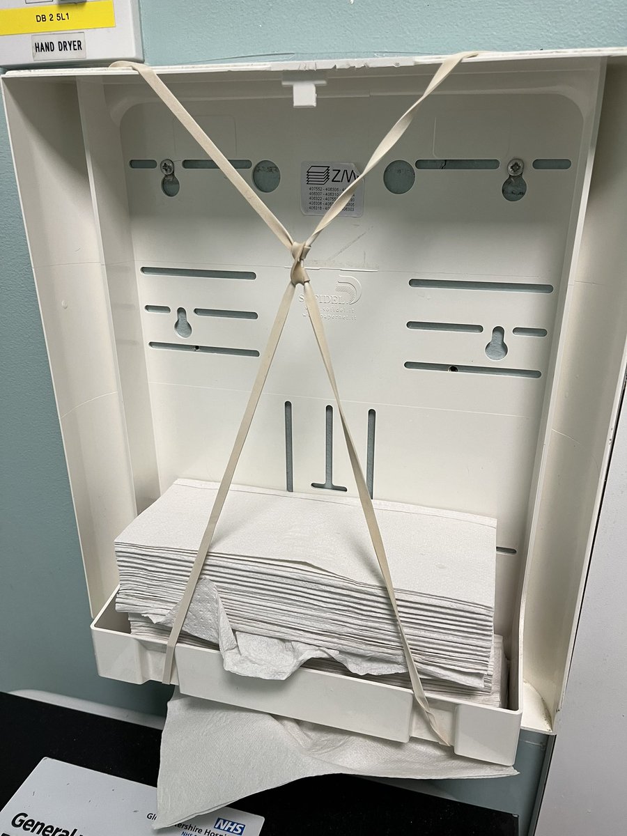 Thrifty #NHS hand towel dispenser. Ingenious and depressing at the same time.