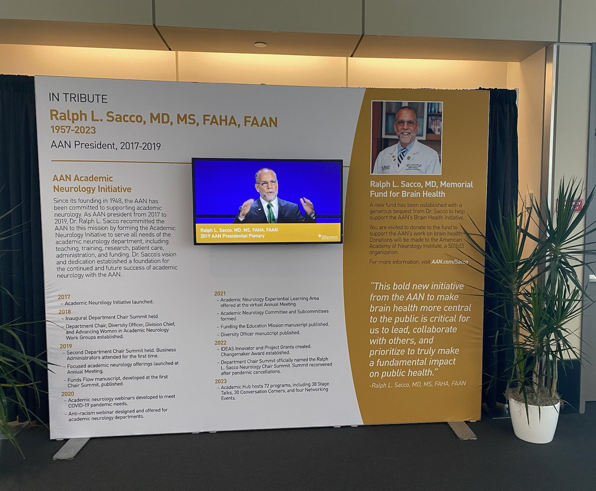 A beautiful tribute for Ralph L. Sacco, MD, an amazing professor, friend, and our late chairman.