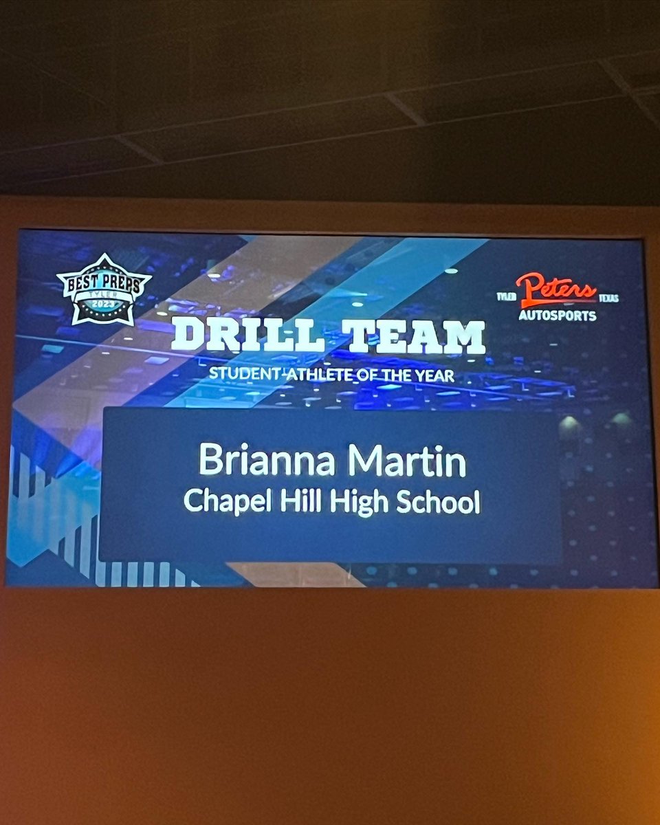 Chapel Hill ISD (@chapelhill_isd) on Twitter photo Great job Brianna Martin! 🎉It brings us great pleasure to congratulate you on being awarded the 2023 Best Preps Drill Team Student Athlete of the Year. <a href="/CHHighlighters/">CHHS Highlighters</a> #ChapelHillISD Great job Brianna Martin! 🎉It brings us great pleasure to congratulate you on being awarded the 2023 Best Preps Drill Team Student Athlete of the Year. <a href="/CHHighlighters/">CHHS Highlighters</a> #ChapelHillISD