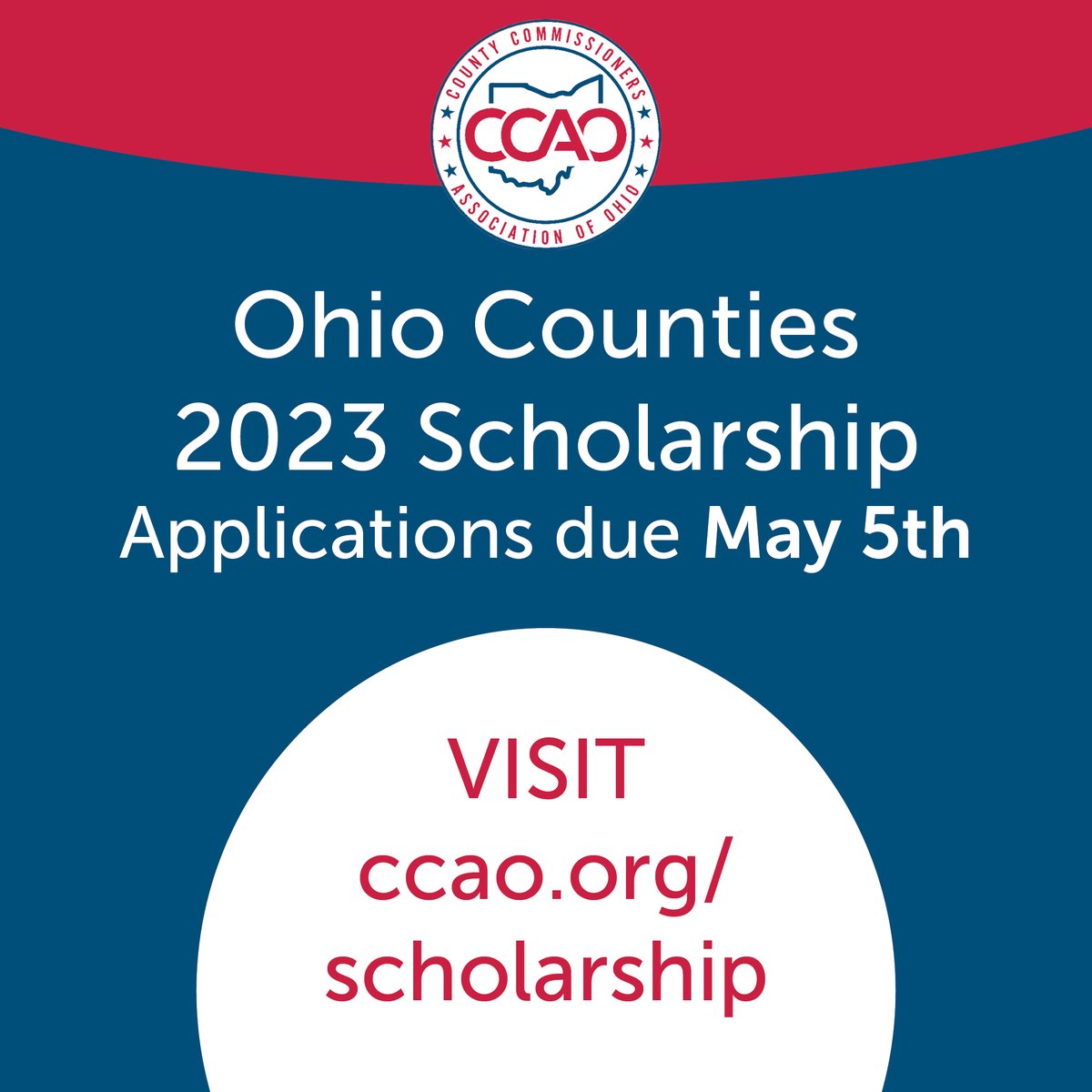 CMTran2013's tweet image. Attention Ohio residents! 
Don't miss out on the Ohio Counties 2023 Scholarship, offered to all graduating seniors! 

Apply now and take the first step towards achieving your academic goals: ccao.org/scholarship
#strongercountiesstrongerohio #scholarship #countygovernment