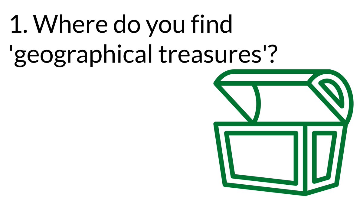 Let's make a start 🚀

Please share one or two sources of 'geographical treasures'. Somewhere that keeps providing  'geographical treasures' (websites, videos, articles, resources) that you find useful. 

One rule - it can't be an individual on Twitter. 

#geogchat