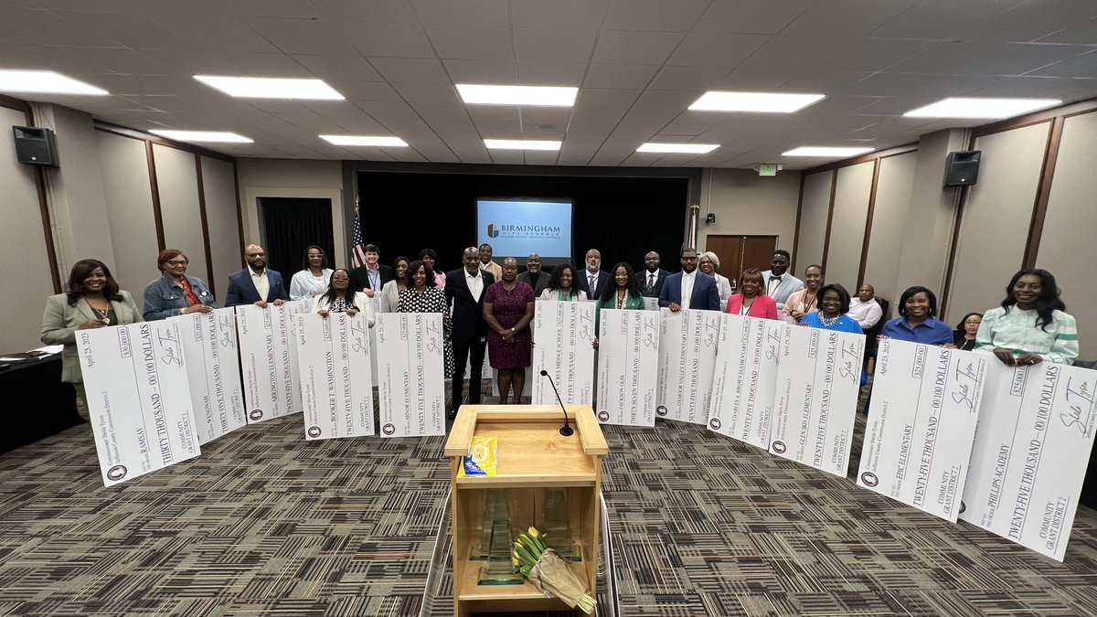 A huge and sincere THANK YOU TO  <a href="/SheilaTyson4CC/">Jefferson County commissioner Tyson</a> for always supporting us. Commissioner Tyson presented checks totaling $662,000 from her discretionary funds last night at Birmingham Board of Education to Birmingham City Schools in District 2.
