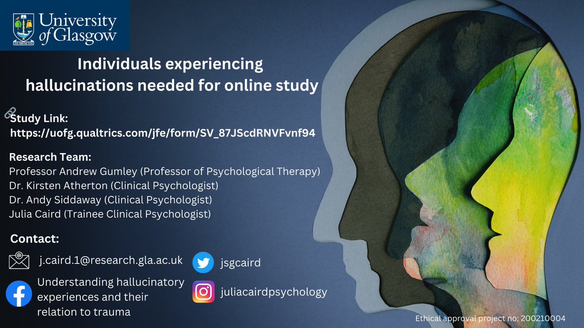 Do you experience sounds, feelings, smells, see things, or feel sensations that are not present in your environment? 
If so, please help us develop a better measure by completing this questionnaire!

<a href="/NSUNnews/">National Survivor User Network</a> <a href="/MindCharity/">Mind</a>
<a href="/ayemind99/">Aye Mind</a> <a href="/TraumainMind_UK/">Trauma in Mind</a>

uofg.qualtrics.com/jfe/form/SV_87…