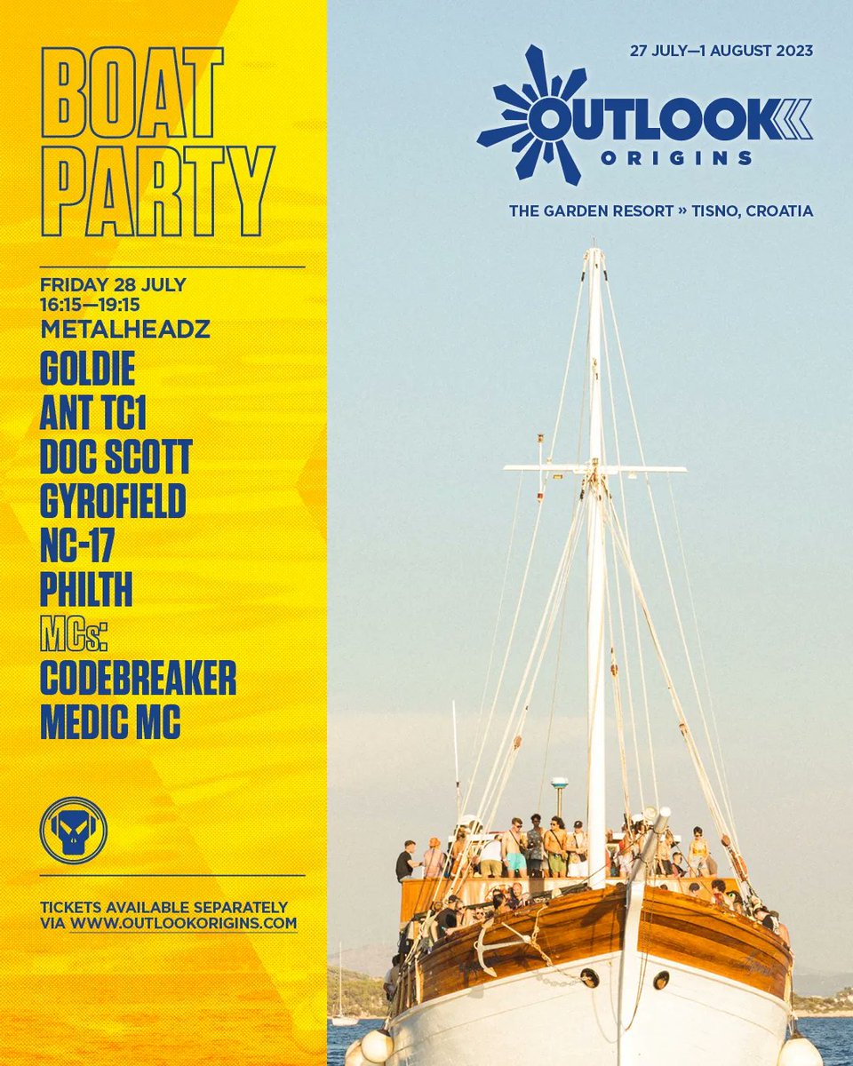 metalheadzmusic's tweet photo. The annual pilgrimage to Croatia isn't too far away and with that we're excited to announce our stage lineup as well as a stacked boat party for @OutlookFestival ๐ญ๐ท๐
#outlookfestival https://t.co/EhEgb2yhZQ