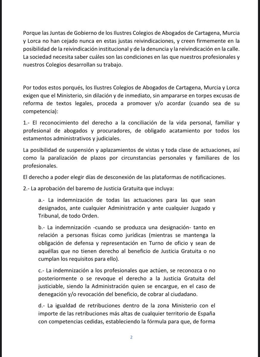 ICAMURoficial's tweet photo. 🪧 Manifiesto conjunto de los tres Colegios de la Región de Murcia en favor de la dignidad y respeto de la profesión de Abogado y del Turno de Oficio.
¡Mañana estaremos en Madrid!
#DignidadTurnodeoficio https://t.co/GZpMGKdUBO