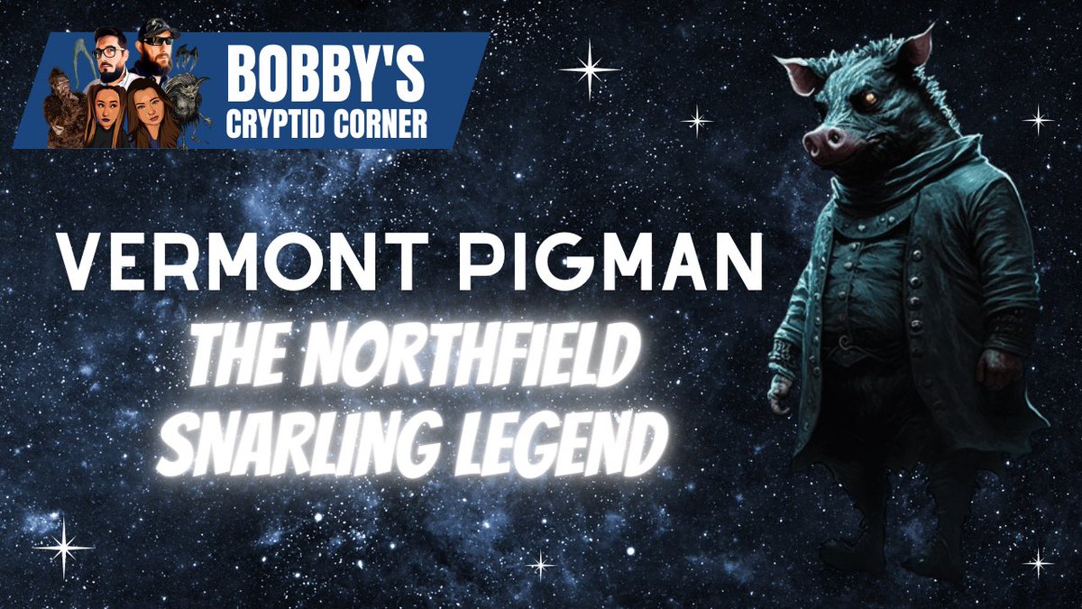 TOTIWABA's tweet photo. TUESDAY'S ARE FOR THE CRYPTIDS! 
THIS WEEK'S BEAST IS THE VERMONT PIGMAN.
STRAP IN FOR A WILD RIDE ON THE FARM AS THE GANG GIVES YOU ALL THE PORKY DETAILS! 
5/2/23 6:30PM PST #CRYPTIDTWITTER
@Pinballbobby @MattsBri @bottwater 
https://t.co/jAuTvMpnKi https://t.co/MCaKbicmo3