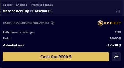 RoobetReloads's tweet photo. 🚨 GIVEAWAY TIME 🚨

We have placed $10,000 on btts between @ManCity and @Arsenal, and if it comes in we’re going to be giving away $500 to one lucky winner who RTs and follows, good luck! https://t.co/gy7wVnRjvI