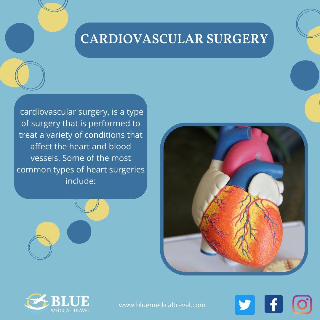 BlueMedicalTra1's tweet photo. #Cardiovascularsurgey in #Spain  is highly advanced and offers world-class treatment options for patients with #HeartDisease . Spanish hospitals have state-of-the-art equipment and highly trained surgeons who specialize in cardiovascular surgery. 
#bluemedicaltravel #travelagency https://t.co/0A0sqmJnZO