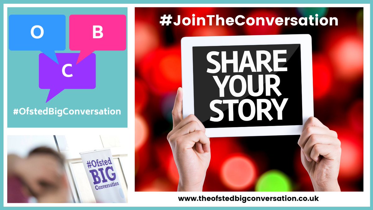 We are actively looking for individuals to share their #Ofsted experiences and stories #HelpUs to #HelpOthers #OfstedBigConversation #GetInvolved #JoinTheConversation bit.ly/2O6Ejl0 #EYMatters LEYFonline <a href="/EY_Matters/">EY Matters 🌟OneSector #OneVoice #OneCommunity</a> EYAlliance