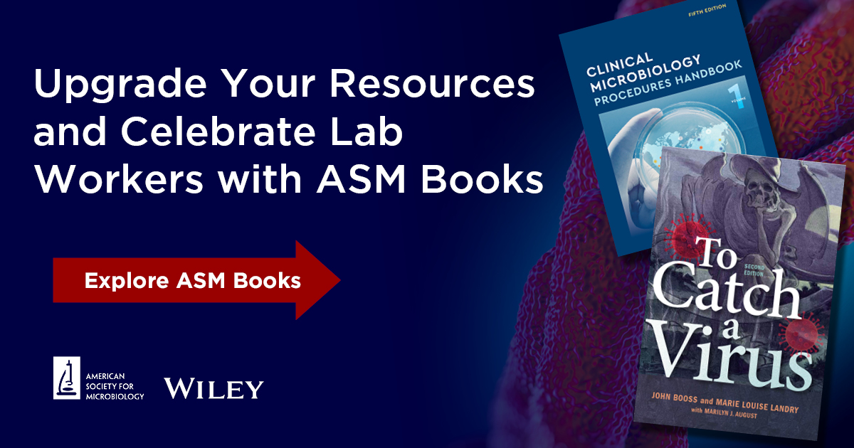 ASMicrobiology's tweet image. Enhance your clinical microbiology library this #LabWeek w/ASM books: &quot;To Catch a Virus 2e,&quot; &quot;Clinical Microbiology Procedures Handbook 5e,&quot; “Larone’s Medically Important Fungi 7e” &amp;amp; &quot;Manual of Clinical Microbiology 13e.&quot; Find them here: asm.social/1aK #TheFutureIsLab