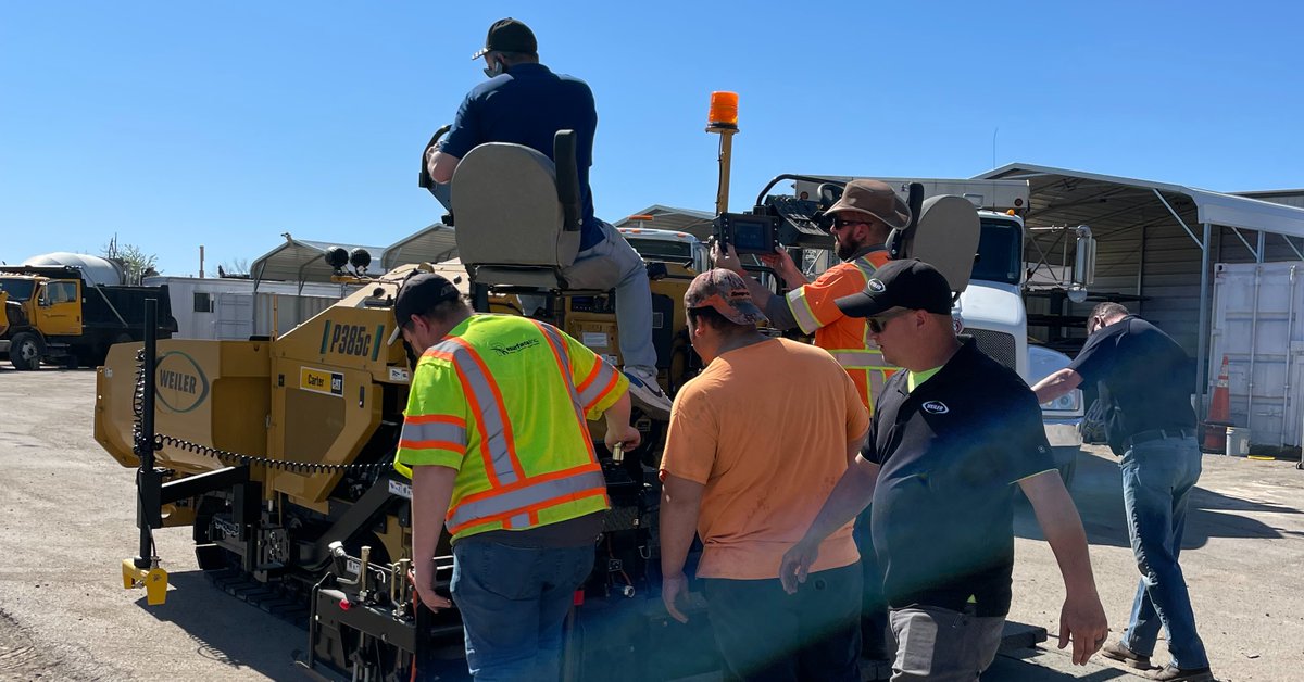 SITECHChes's tweet photo. Paving the Way for Great Relationships!
Here are a few pictures of the recent training at Resurface Inc. in Manassas Va. We paved fines in back of their lot to help demonstrate the ease of use and accuracy of the Weiler P385C Commercial Paver. Thank you Chris and Ethan! https://t.co/WmmO8LAtGK