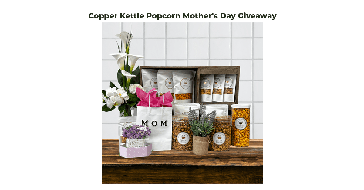 GooseGiveaways's tweet photo. Treat Mom to gourmet popcorn! 🍿💕 Enter Copper Kettle Popcorn Mother's Day Giveaway for a chance to win up to a year of free popcorn! 10 winners 🎉 Enter now 👉 https://t.co/eorGu3qqp2 Ends 5/14 – US

#MothersDay #GourmetPopcorn #CopperKettle #Giveaway #PopcornLovers https://t.co/lwbEPSwjwZ