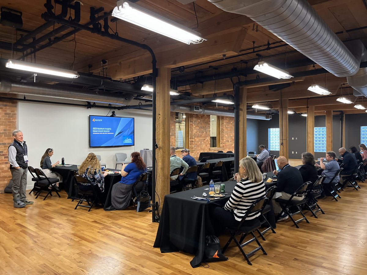 KeyMarkInc's tweet image. The government round table is all set and ready to discuss automation solutions in the public sector! #teamkeymark #kminsights #keymarkinsights #automation