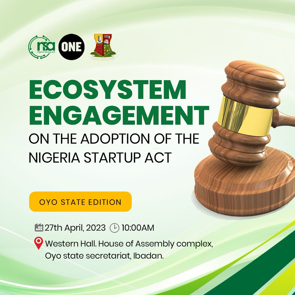 itsallisay_com's tweet photo. Get ready Oyo State! The #NigeriaStartupAct Ecosystem Engagement Team is in town! Join us and let's unlock the full potential of your startup ecosystem. #startup #innovation #entrepreneurship
@oyostategovt @FeedbackOYSG #BLACKPINK #TheFlashMovie #Jamb #lampard #Arsenal #COYG https://t.co/TtK5eIfy39