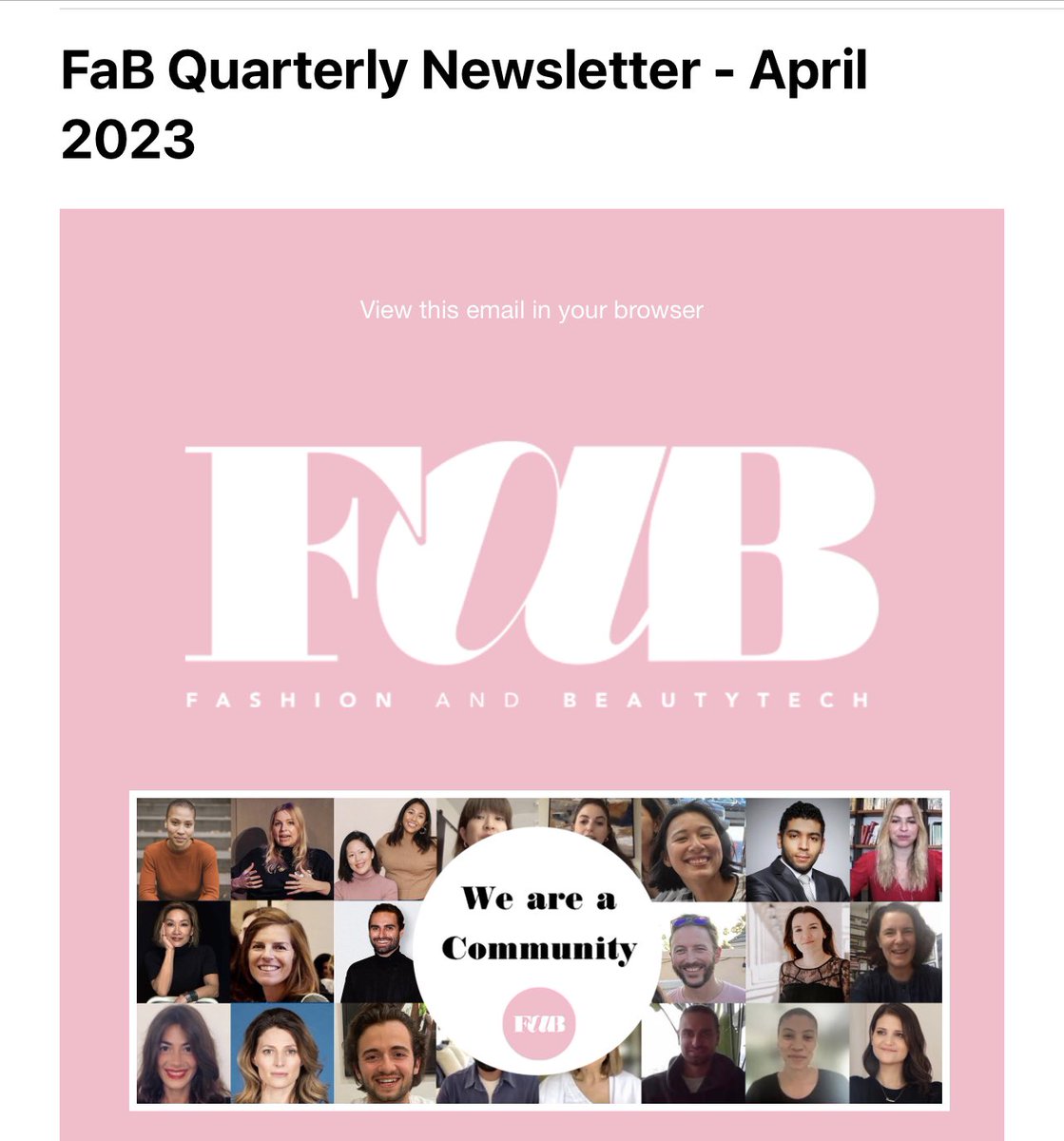 Odile Roujol (@odile_roujol) on Twitter photo Happy to share Fab Q1 newsletter 📫with VCs’ advice for 2023, and the takeaway #meetings #founders 👉🏽
mailchi.mp/fef7940a5629/f… don’t forget to subscribe, it’s free, 3800 founders and VCs now! 📈<a href="/BeautytechSF/">FaB San Francisco Fashion And BeautyTech</a> (link in bio) thank you <a href="/HelloBiome/">HelloBiome</a> <a href="/elsa_jungman/">Elsa Jungman, Ph.D.</a> for being a partner Happy to share Fab Q1 newsletter 📫with VCs’ advice for 2023, and the takeaway #meetings #founders 👉🏽
mailchi.mp/fef7940a5629/f… don’t forget to subscribe, it’s free, 3800 founders and VCs now! 📈<a href="/BeautytechSF/">FaB San Francisco Fashion And BeautyTech</a> (link in bio) thank you <a href="/HelloBiome/">HelloBiome</a> <a href="/elsa_jungman/">Elsa Jungman, Ph.D.</a> for being a partner