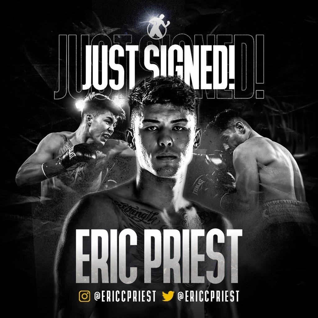 Boxingego's tweet photo. Golden Boy Promotions signs Eric Priest. I've heard a lot of good things about Priest. Seen some from him, he got some POP! #EricPriest #GoldenBoyPromotions #EGO #Boxingego https://t.co/f3jwyMRvrA https://t.co/MPfiiP7bLX
