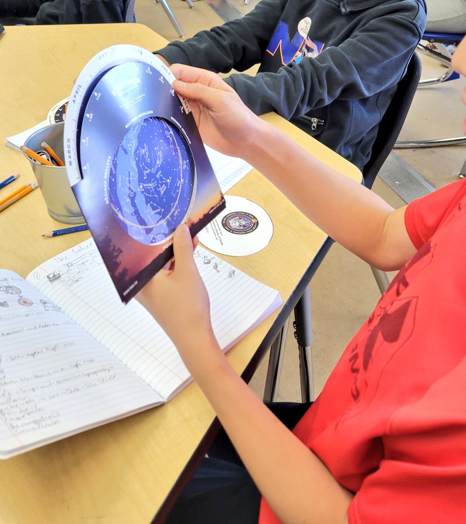 AndreaDeTerra's tweet image. Today, we had a great presentation by @jennifer_kirkey, Instructor at the Department of Physics and Astronomy at Douglas College, about understanding the scale and characteristics of planets in our solar system! She brought us some fun star maps to use when looking up at night!