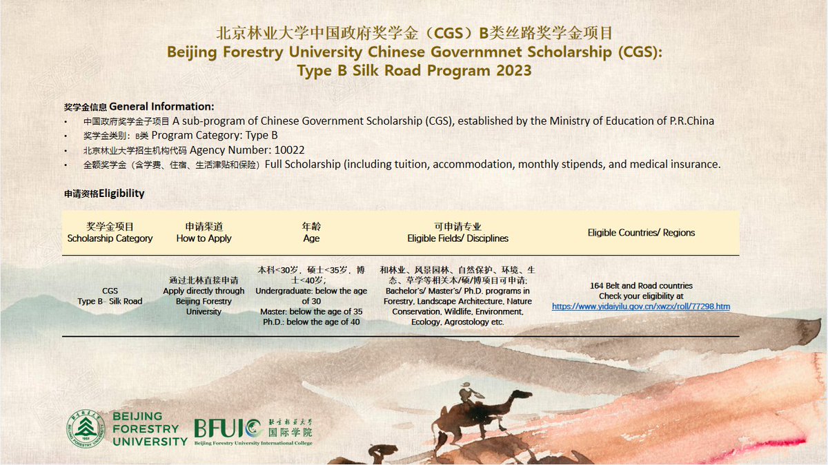 2023 BFU scholarship opportunity: CGS Silk Road will be closing on May 30.