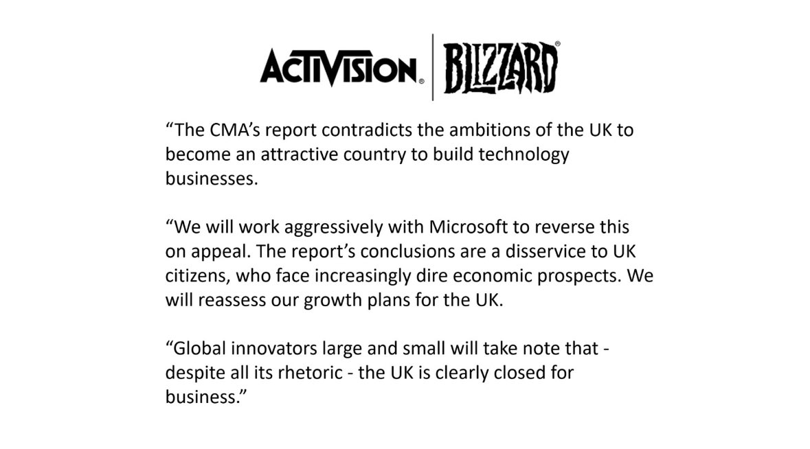 🚨 | NEW: Rishi Sunak’s boast to make the UK the “world’s next Silicon Valley” is being publicly MOCKED by Microsoft and Activision tonight after the government blocked their takeover 

“despite all its rhetoric - the UK is clearly CLOSED for business”